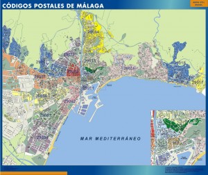 mapa imanes codigos postales malaga