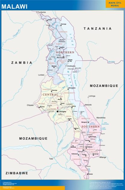 mapa imanes malawi