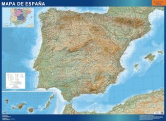 mapa pizarra magnetico espana relieve