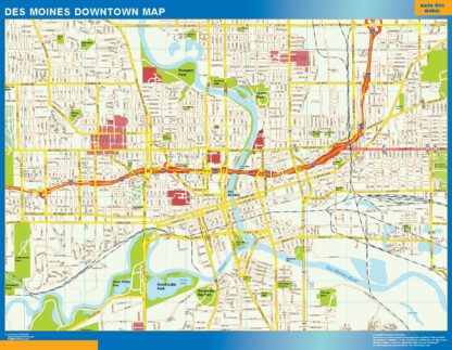 Des Moines Mapa Imantado Magnetico