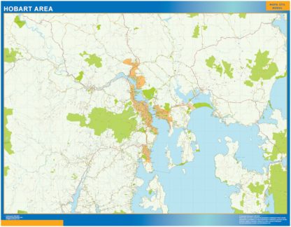 Hobart Area Mapa