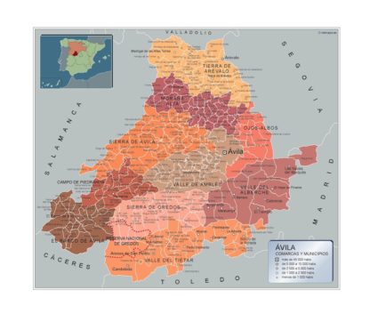 Mapa Imantado Municipios Avila