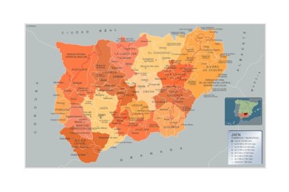 Mapa Imantado Municipios Jaen