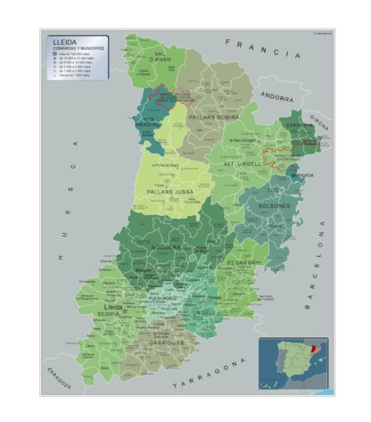 Mapa Imantado Municipios Lleida