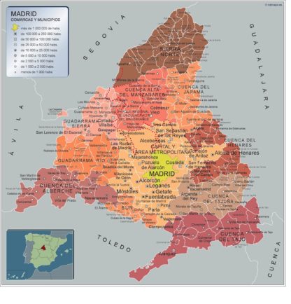 Mapa Imantado Municipios Madrid