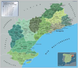 Mapa Imantado Municipios Tarragona