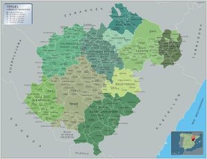 Mapa Imantado Municipios Teruel