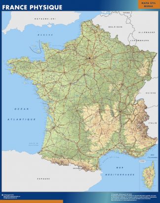 Mapa Francia físico