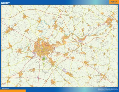 Mapa Niort imantado